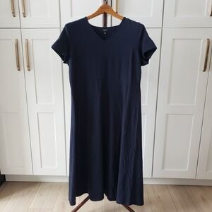 Talbots Dress Classic Navy Midi